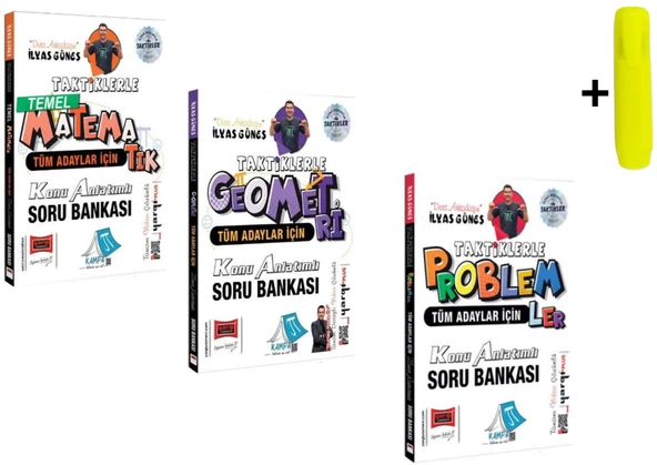 Tüm Adaylar İçin Taktiklerle Matematik Geometri Problem Konu Anlatımlı Soru Bankası İlyas Güneş ürün görseli