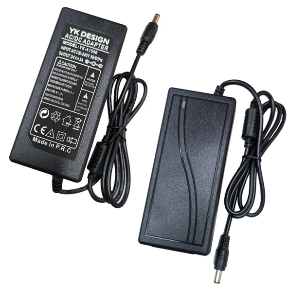 24V 3A Standart uç çapı 5.5mm*2.5mm AC-DC 24 volt 3 amper adaptör - Resim 4