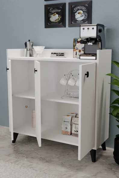 Milan Kahve Köşesi Mutfak Dolabı Çok Amaçlı Kiler Erzak Dolabı - 2