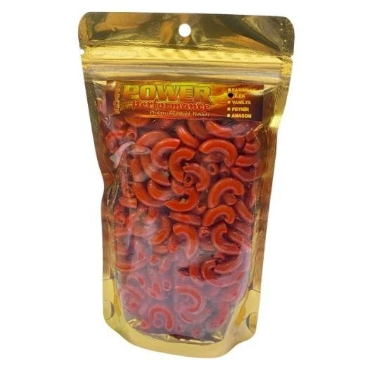 Çilek Aromalı 75 - 85 gr Makarna Balık Yemi - Sazan Yemi Çilekli Hazır Makarna