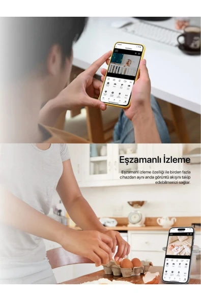 Smith Ampul Kamera Harekete Duyarlı Gece Görüşlü Kablosuz Bebek Izleme Kamerası Güvenlik Akıllı Wifi Ampül - 7