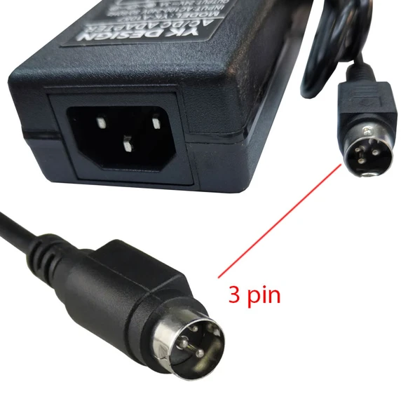 AC-DC 24V 3A  3 pin yazıcı adaptörü 24 volt 3 amper 3 pinli adaptör - Resim 2
