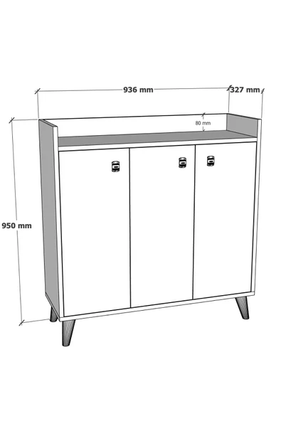 Milan Kahve Köşesi Mutfak Dolabı Çok Amaçlı Kiler Erzak Dolabı - 4