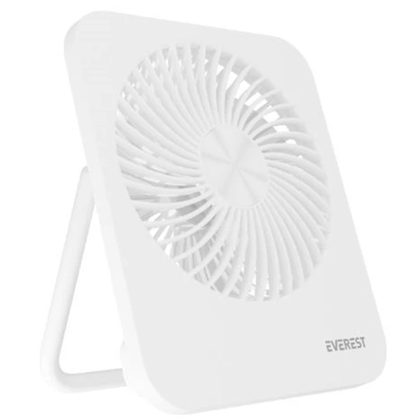 Everest EFN-601 Beyaz 2000mAh 4 Kademeli 4000RPM Hız Metal Ayak Masaüstü Usb Fan - Resim 2