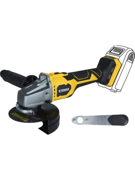 Rtrmax Şarjlı Avuç Taşlama Makinası 18V Kömürsüz 125 mm (Aküsüz) RTX3060B ürün görseli