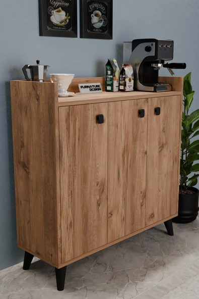 Milan Kahve Köşesi Mutfak Dolabı Çok Amaçlı Kiler Erzak Dolabı - 3