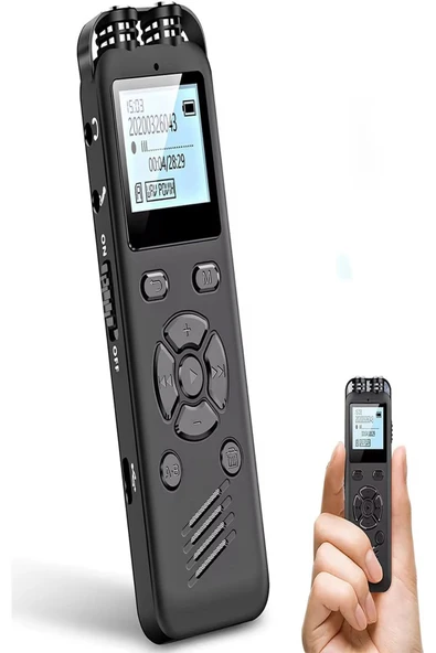 ULTRATEKNO KB80 64 GB Dijital Ekranlı Ses Kaydedici Kulaklık + Çift Mikrofonlu Profesyonel Ses Kayıt Cihazı ürün görseli