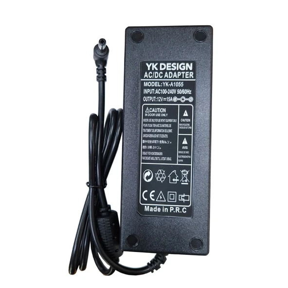 12v 15A Standart uç L tipi 90 derece adaptör AC-DC 12V 15A adaptör ürün görseli