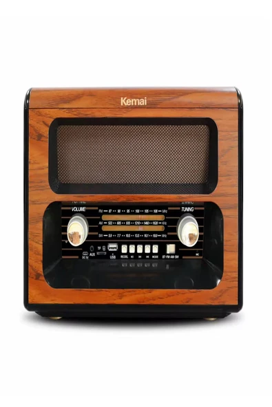 ULTRATEKNO Retro Analog Radyo MD-1910BT Şarjlı Nostaljik Radyo Bluetooth Fm Radyo USB SD MP3 - 4