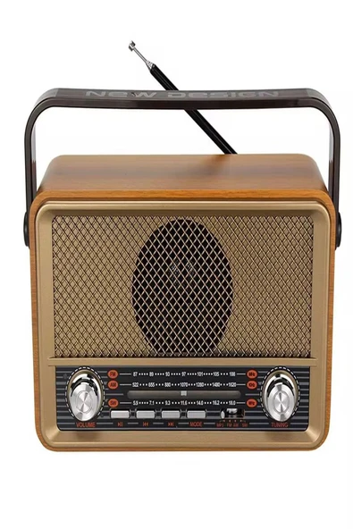 Kemai MD-511BT Nostaljik görünümlü Ahşap Radyo Bluetooth Hoparlör USB TF FM Radyo - 8