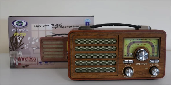 Everton Rt-755 Bluetooth Fm-Usb-Tf-Aux Şarjlı Nostaljik Radyo ürün görseli