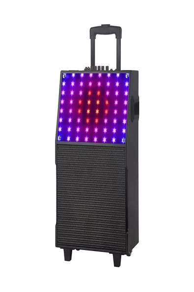ULTRATEKNO NDR-H12 60 WATT Karaoke Ses Sistemi RGB Işıklı Çift Mikrofonlu Kumandalı DJ Bluetooth Hoparlör - 8
