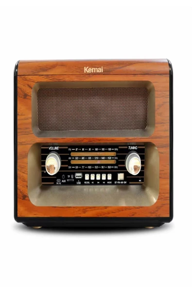 ULTRATEKNO Retro Analog Radyo MD-1910BT Şarjlı Nostaljik Radyo Bluetooth Fm Radyo USB SD MP3 - 3