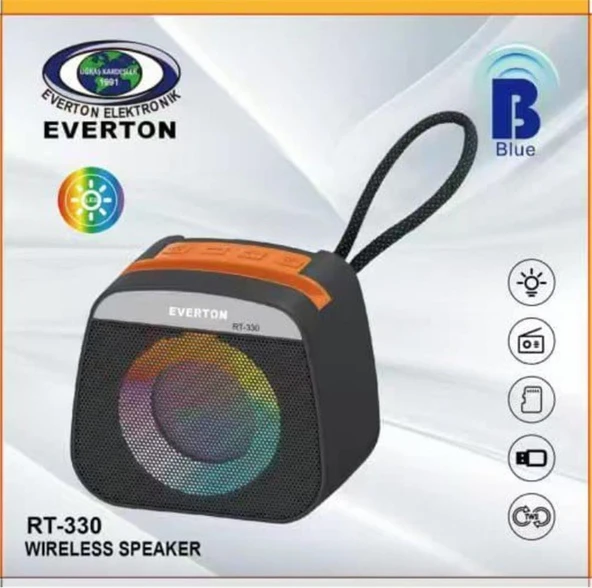 Everton Rt-330 Bluetooth Usb-Tf-Aux Şarjlı Ses Bombası RGB ürün görseli