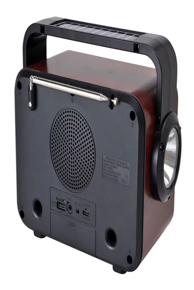 ULTRATEKNO Solar Panelli Şömine Nostaljik Görünümlü Bluetoothlu Ve Fenerli Mp3 Çalar Radyo Müzik Kutusu - 8