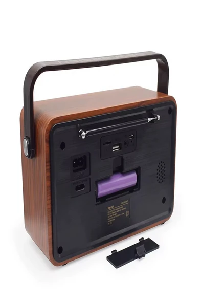 Kemai MD-511BT Nostaljik görünümlü Ahşap Radyo Bluetooth Hoparlör USB TF FM Radyo - 7