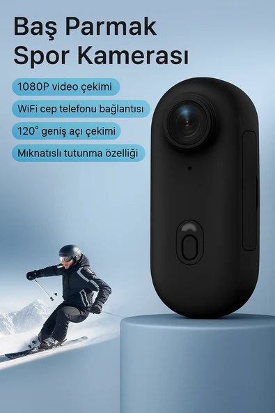 QASUL 1080P Cep Mini Spor Vücut Kamerası Taşınabilir Kask Vlog Kamera  Wifi Kablosuz APP Kontrol - 4