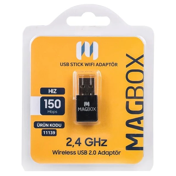 Magbox 802.11N Mini 7601 Chipset 2.4GHz 150 Mbps HD Uydu Alıcı Uyumlu Usb Stick Wifi Adaptör - 3