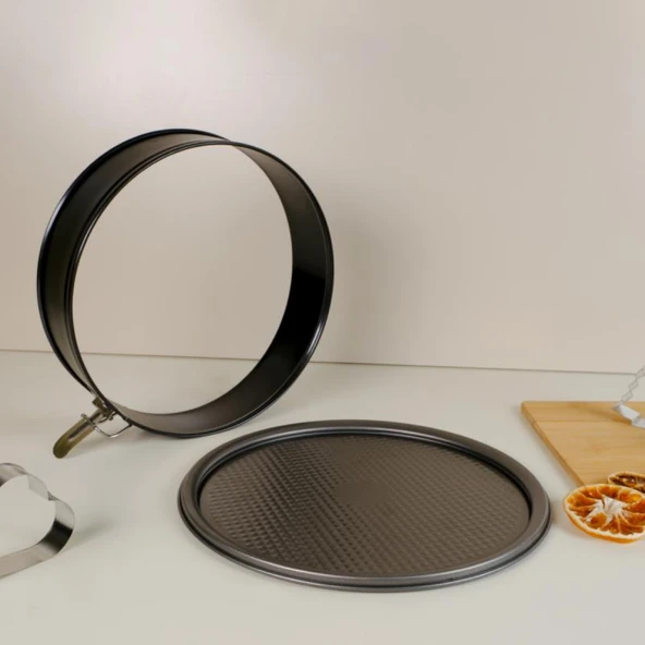 GUARDINI KELEPÇELİ KEK KALIBI 28 CM SİYAH - Resim 3