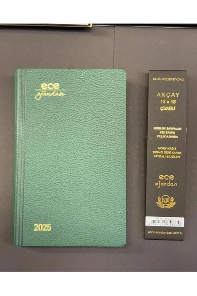 Ece Ajanda Akçay Çizgili Günlük 12x18 2025 ürün görseli 1