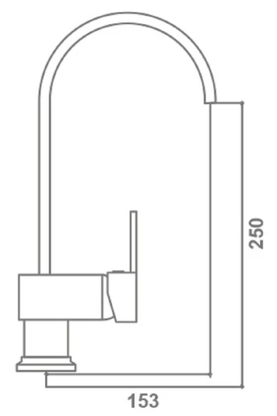 Angled Kuğu Evye Bataryası 10.01.300 – 360° Döner Borulu, Şık ve Ergonomik Mutfak Musluğu | Parlak Krom Kaplama, Dayanıklı Gövde - Resim 3