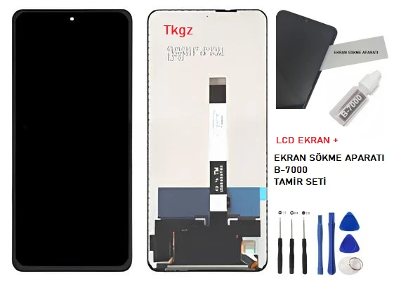 Tkgz Xiaomi POCO X3 NFC Uyumlu Lcd Ekran Dokunmatik SERVİCE PACK + HD Nano Ekran Korucu - Resim 2
