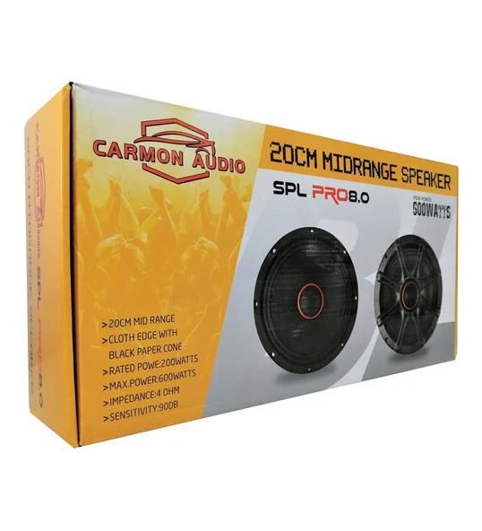Carmon Audio SPL Pro8.0 20cm 600W 200W RMS Mıdrange Oto Hoparlör Takımı - 5