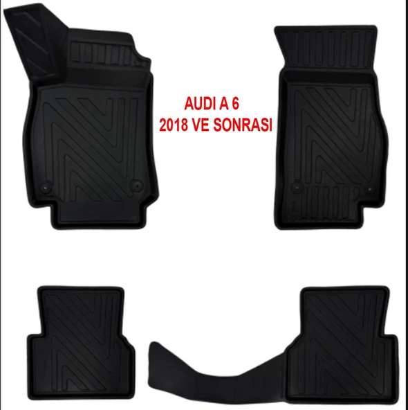 Audi A-6 2018 ve Sonrası 4D Premium Havuzlu Paspas-Kaydırmaz Taban