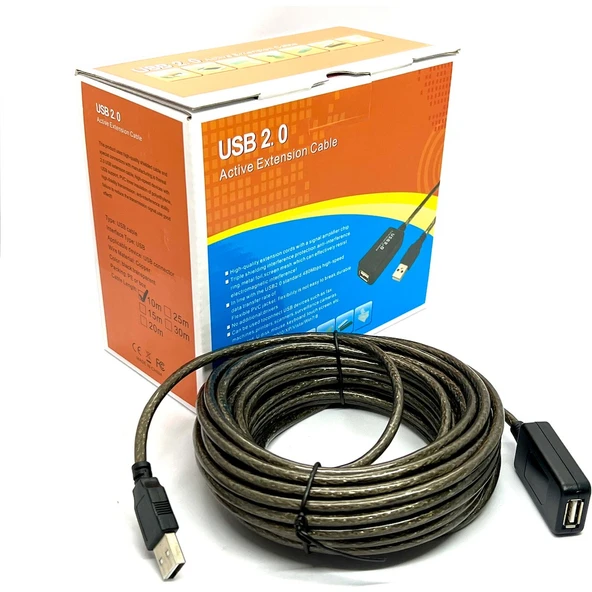 Class 10 Metre USB Uzatma Kablosu 10M Extension Cable Güçlendirilmiş USB Uzatma Dişi Erkek USB Kablo - 4