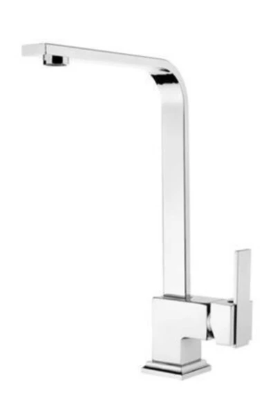 Angled Kuğu Evye Bataryası 10.01.300 – 360° Döner Borulu, Şık ve Ergonomik Mutfak Musluğu | Parlak Krom Kaplama, Dayanıklı Gövde - Resim 2