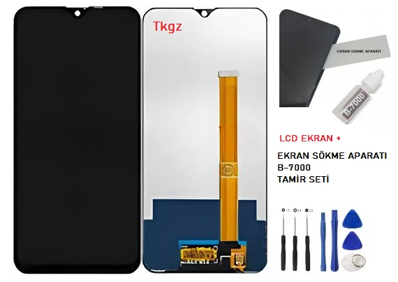 Tkgz Oppo A5S Uyumlu Lcd Ekran Dokunmatik SERVİCE PACK + HD Nano Ekran Korucu - Resim 2