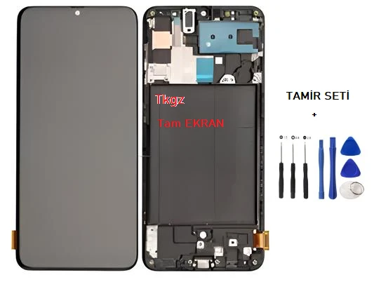 Tkgz Samsung Galaxy A70 - SM-A705 Uyumlu Lcd Ekran Dokunmatik SERVİCE - PACK - ÇITALI + HD Nano Ekran Korucu - Resim 2