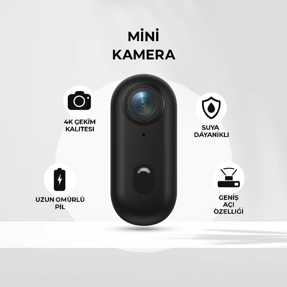 UHD 4K WiFi Vlog Kamera 30M Su Geçirmez Geniş Açı Lens Dahili Pil Manyetik Askılı - 3