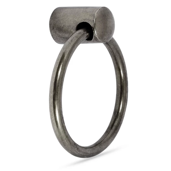 Cordia Sarkaç Eskitme Antik Gümüş Metal Halka (4 ADET) Mobilya Mutfak Dolap Kulpu Kulbu Kulpları - 5