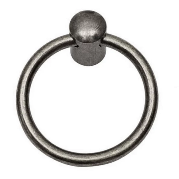Cordia Sarkaç Eskitme Antik Gümüş Metal Halka (4 ADET) Mobilya Mutfak Dolap Kulpu Kulbu Kulpları - 4