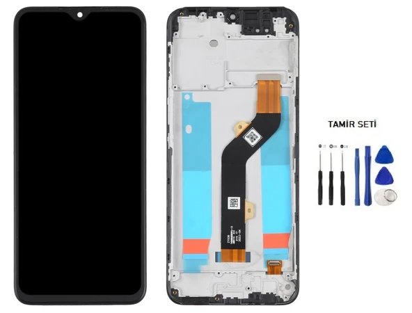 Tkgz Infinix HOT 10T Uyumlu Lcd Ekran Dokunmatik SERVİCE - PACK - ÇITALI + HD Nano Ekran Korucu - Resim 2