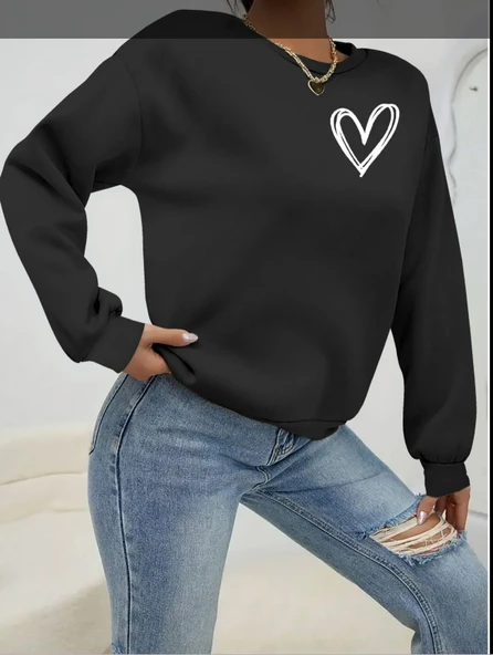 Kadın Uzun Kollu Bisiklet Yaka Viskon Iki Iplik Bluz ürün görseli