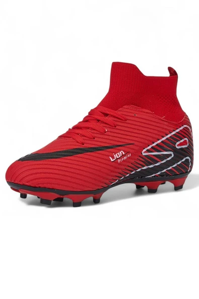 Celira Lio Kırmızı Çoraplı Erkek Futbol Krampon Ayakkabı - Resim 3