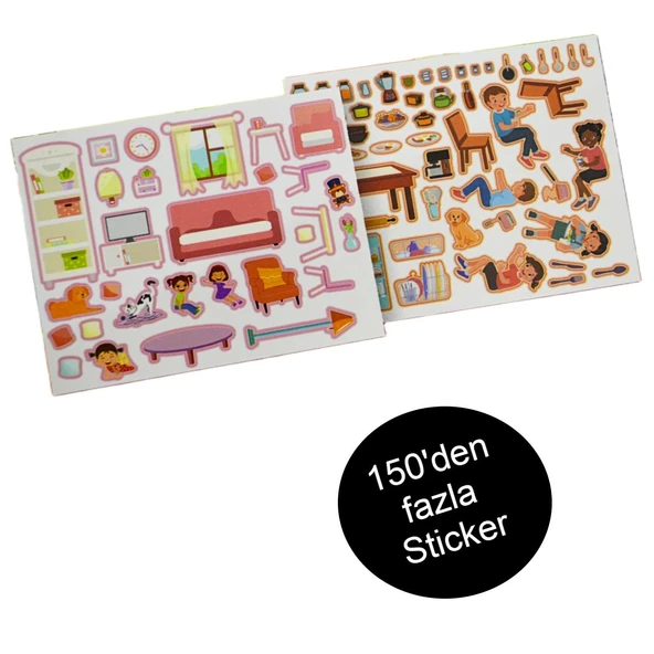 Lino Tekrar Kullanılabilen Sticker Pad Günlük Hayat (LS-602) - Resim 2