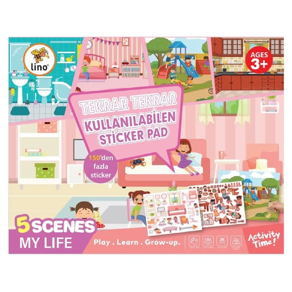 Lino Tekrar Kullanılabilen Sticker Pad Günlük Hayat (LS-602) ürün görseli