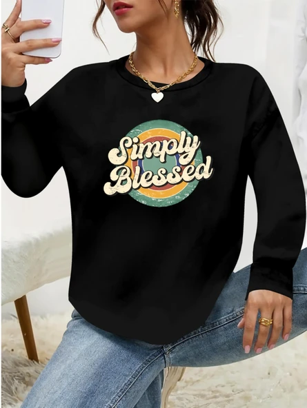 Kadın Uzun Kollu Bisiklet Yaka Viskon Iki Iplik Bluz - Resim 3