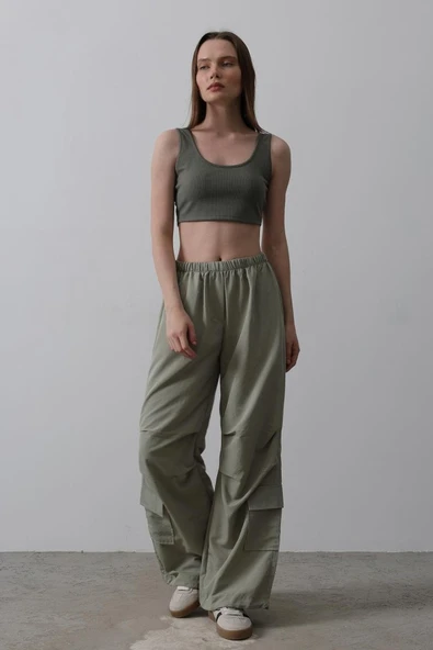 Paraşüt Cargo Pantolon - Haki - Resim 2