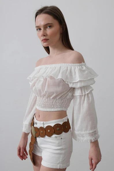 Bluz - Beyaz - Resim 3