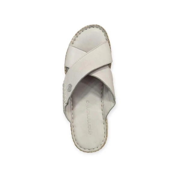 MAMMAMİA D24YT-2125 ORTOPEDİK DOLGU TABAN DERİ KADIN TERLİK - Resim 4