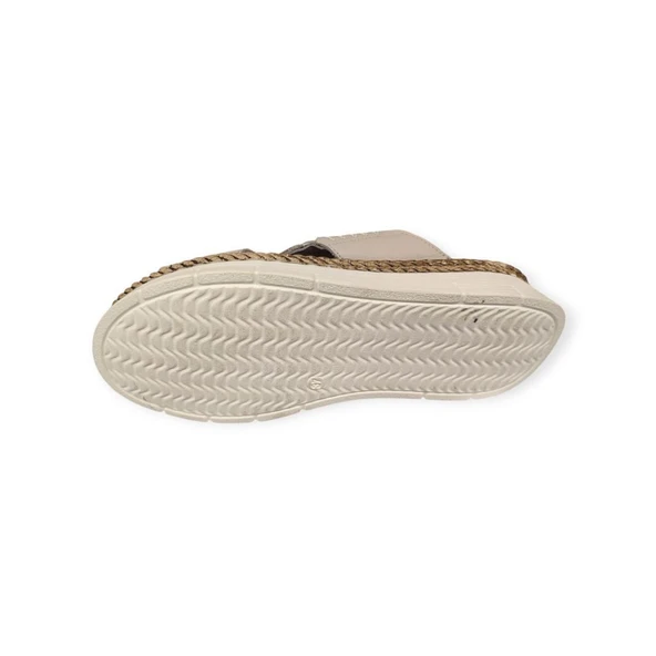 MAMMAMİA D24YT-2125 ORTOPEDİK DOLGU TABAN DERİ KADIN TERLİK - Resim 5