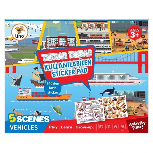Lino Tekrar Kullanılabilen Sticker Pad Taşıtlar (LS-603) ürün görseli