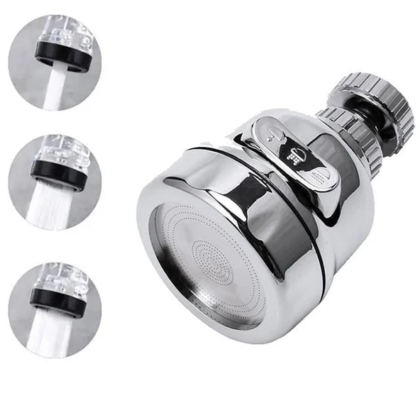 Sunup SN-27115 3 Kademeli Tasarruflu Musluk Başlığı 360 Derece