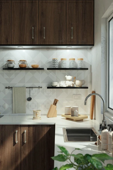 yankı-byeg 60 Cm 3lü Mat Siyah Mdf Dekoratif Duvar Rafı Gizli Bağlantı Kitaplık ürün görseli