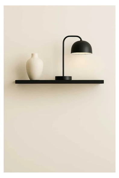 yankı-byeg 50 Cm Mat Siyah Mdf Uçan Duvar Rafı Gizli Bağlantı Kitaplık ürün görseli