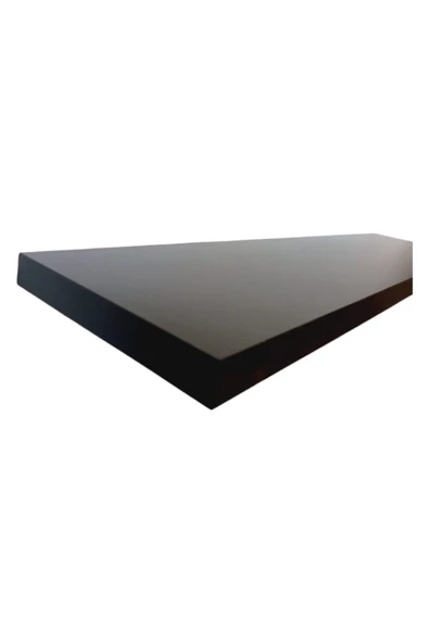 yankı-byeg 70 Cm 80 Cm Mdf 2li Mat Siyah Uçan Duvar Rafı Gizli Bağlantı Kitaplık - Resim 3